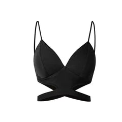 Girls Black Halter Tops Sleeveless Dance Practice Tops Dancewear