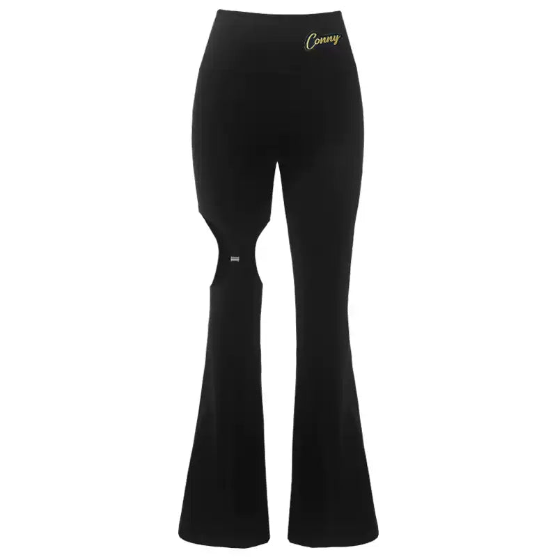 Women's Black High Waist Pants Dance Wear Training Performance Pants