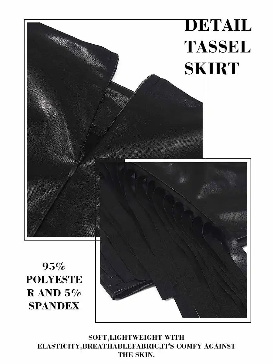 Foemmi Fringe Skirt For The Party And Club - Side Fringed Style