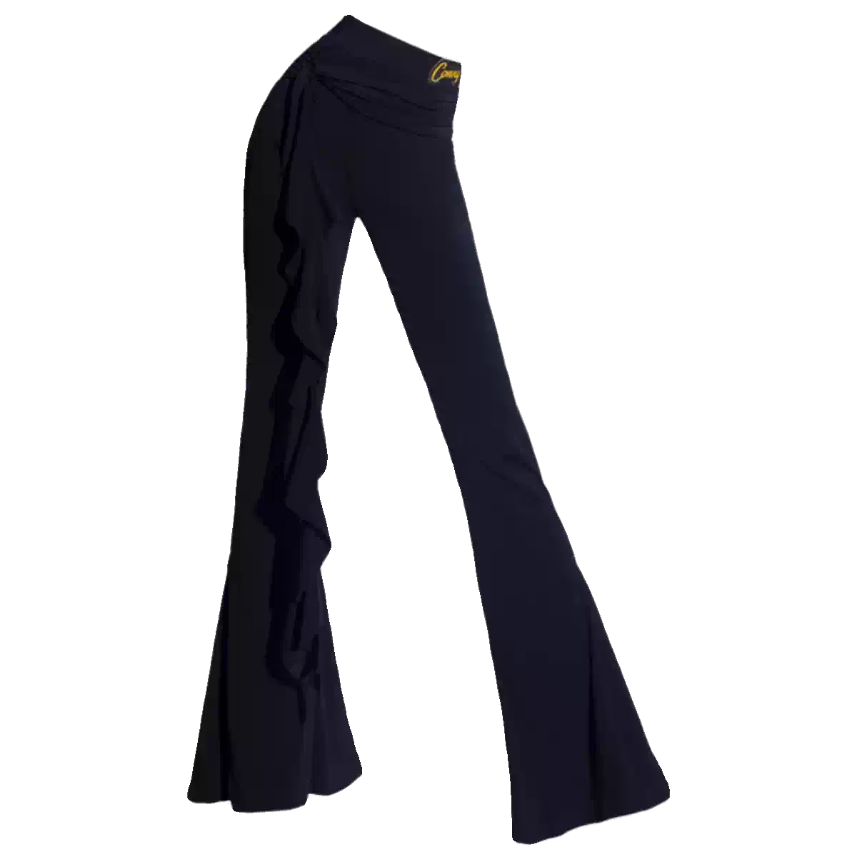 Women's Black High Waist Pants Dance Wear Training Performance Pants