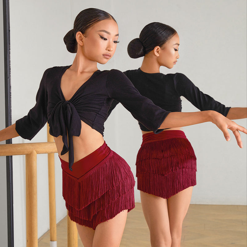 Girls Black Dance Practice Top Dancewear