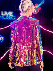 New Burgundy Sequin Blazer