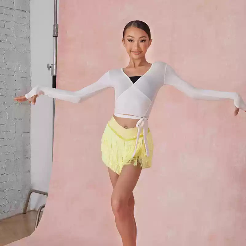 Girls Tassel Swing Dance Srts Practice Dancewear