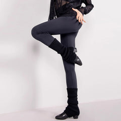 Women's Black High Waist Pants Latin Dance Wear Training Performance Pants