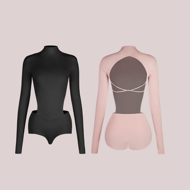 Girls Long Sleeve Latin Dance Bodysuit Dance Wear