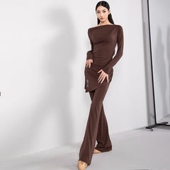Women's Long Sleeves Latin Dance Tops DanceWear Training Performance Dance Tops