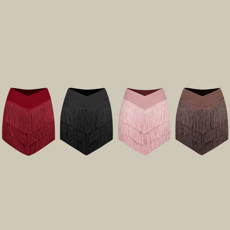Women's Tassel Latin Dance Srt Training Performance Srts DanceWear