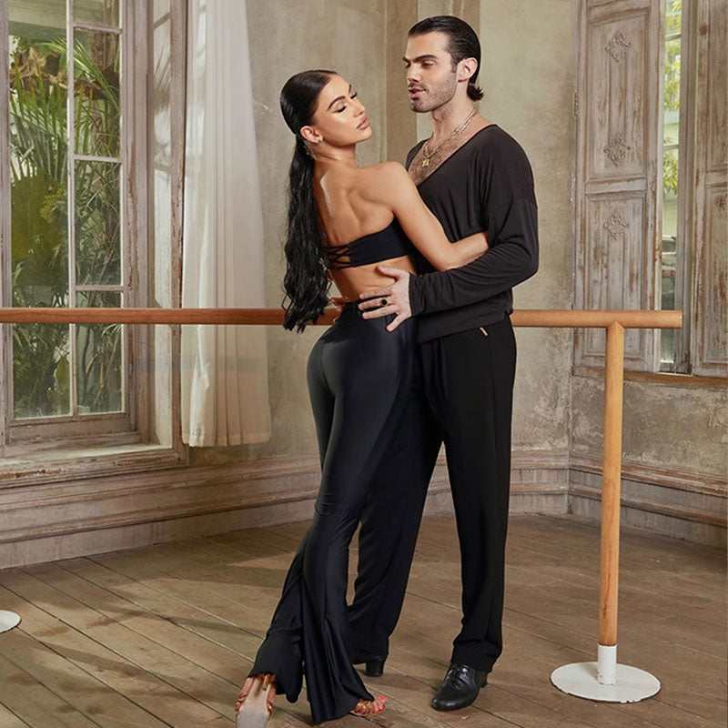 Women's High Waist Pants Latin Dance Wear Training Performance Pants
