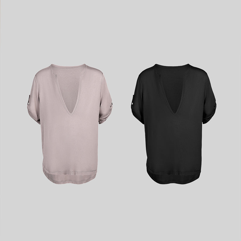 Men's Short Sleeves Latin Dance Tops Dance Wear