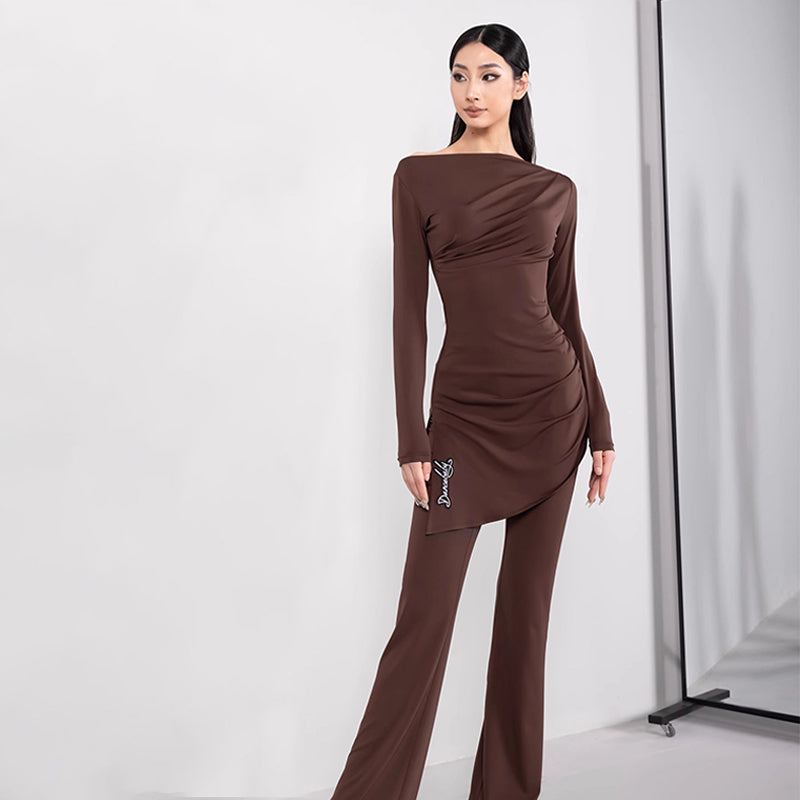 Women's Long Sleeves Latin Dance Tops DanceWear Training Performance Dance Tops