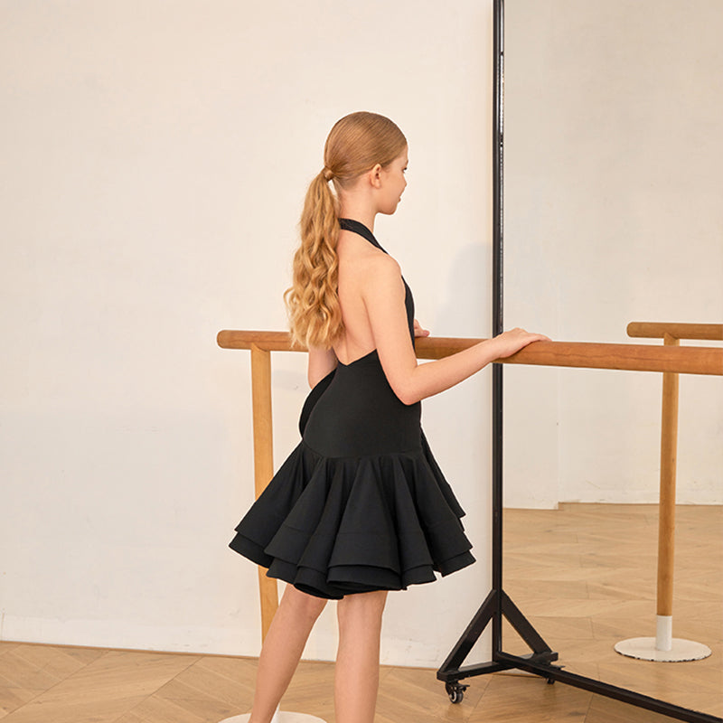 Girls Sleeveless Performance Dance Dresses Dancewear