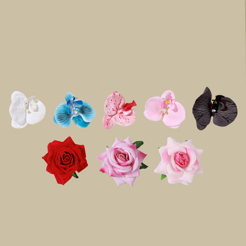 Women's Flower Duckbill Clip Latin Dance Training Clothes Accessories