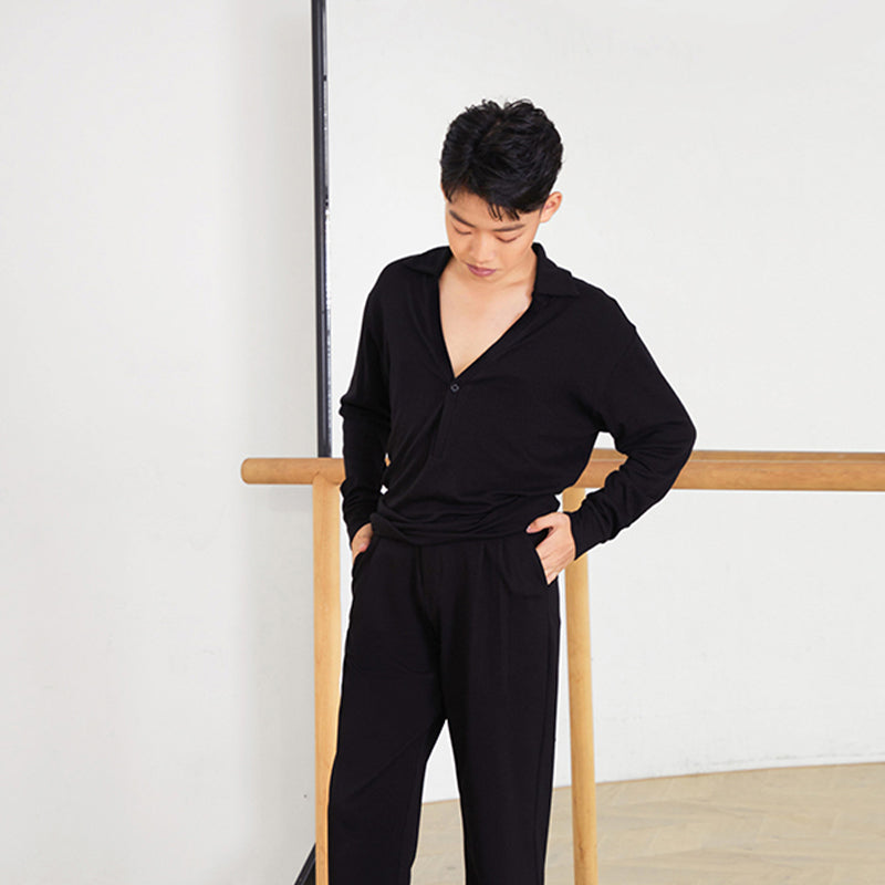 Boy's Long-sleeved Dance Practice Tops Dancewear