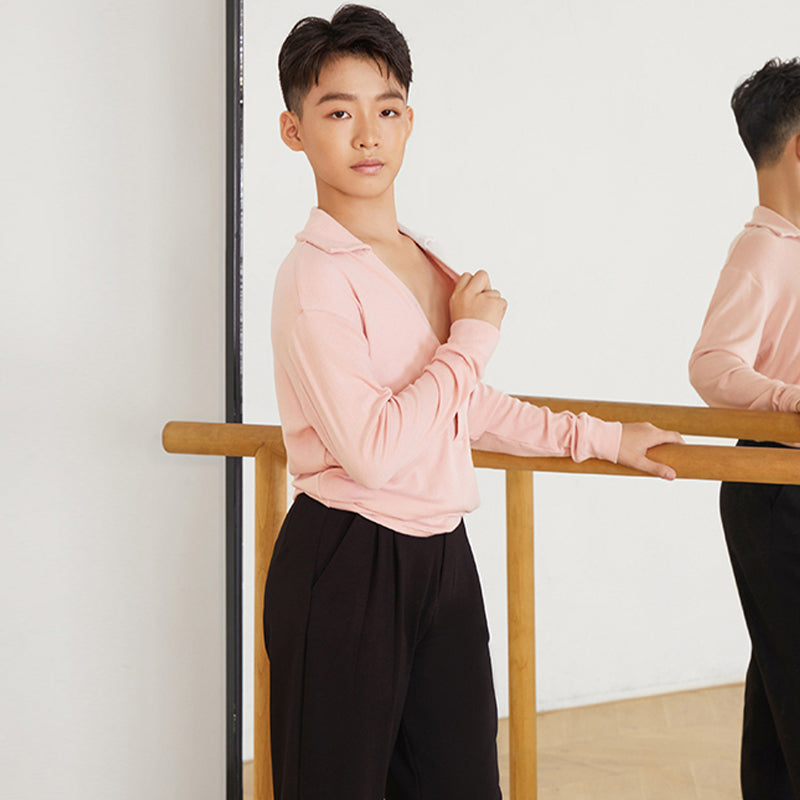 Boy's Long-sleeved Dance Practice Tops Dancewear
