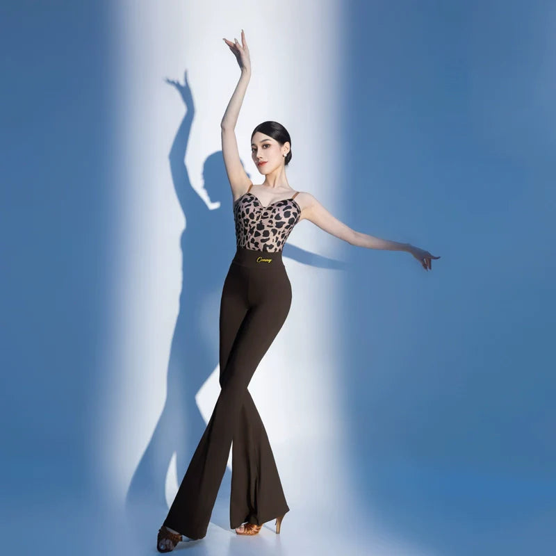 Women's Leopard Bodysuit Dance Tops Dance Wear