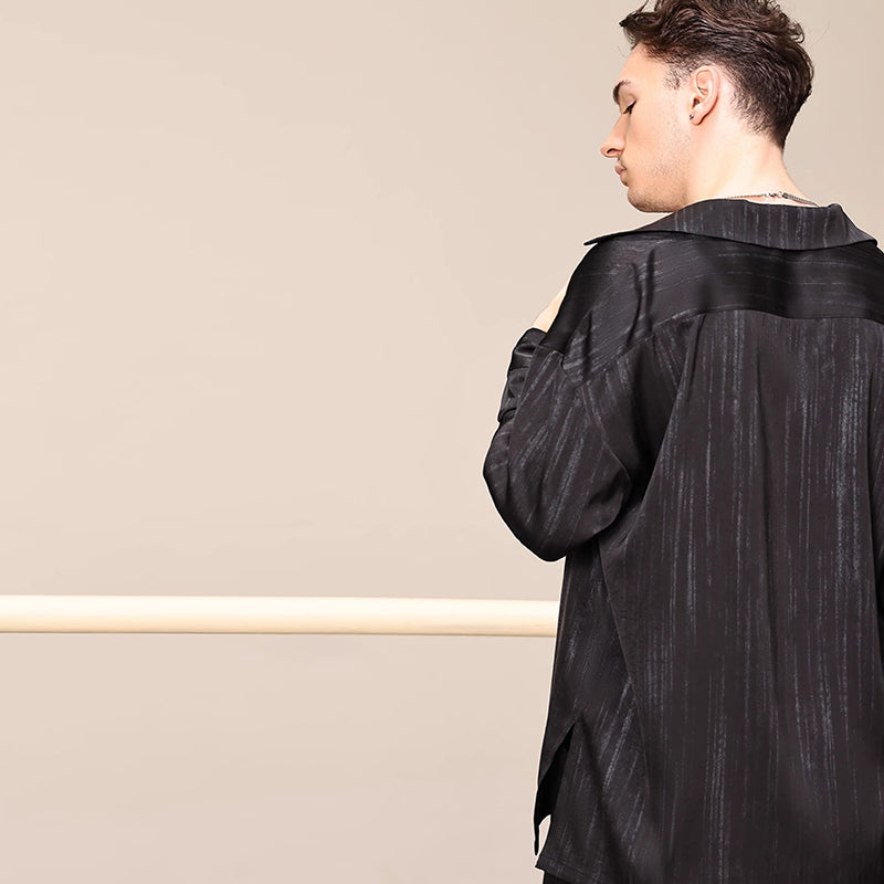 Men's Long-Sleeve Latin Dance Tops Dance Wear