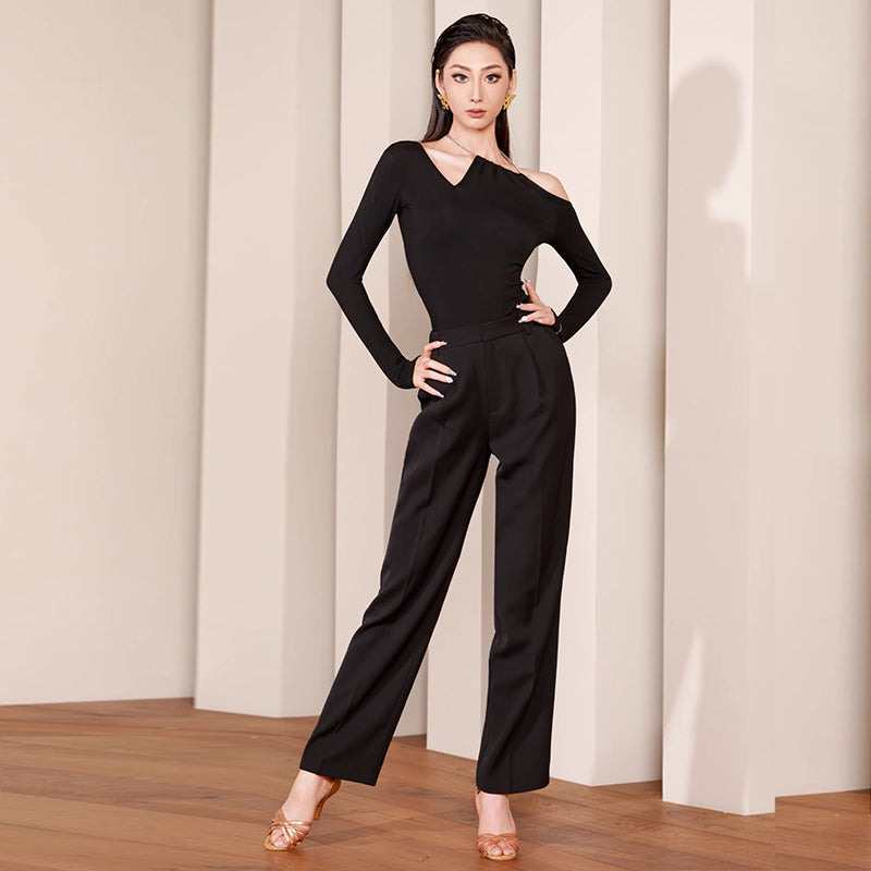 Women's Black High Waist Dance Pants Training Pants Dancewear