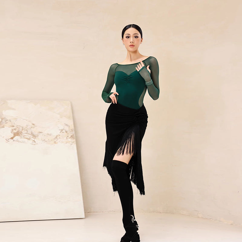 Women's Long SleevesDance Tops Bodysuit LeotarPractice DanceWear