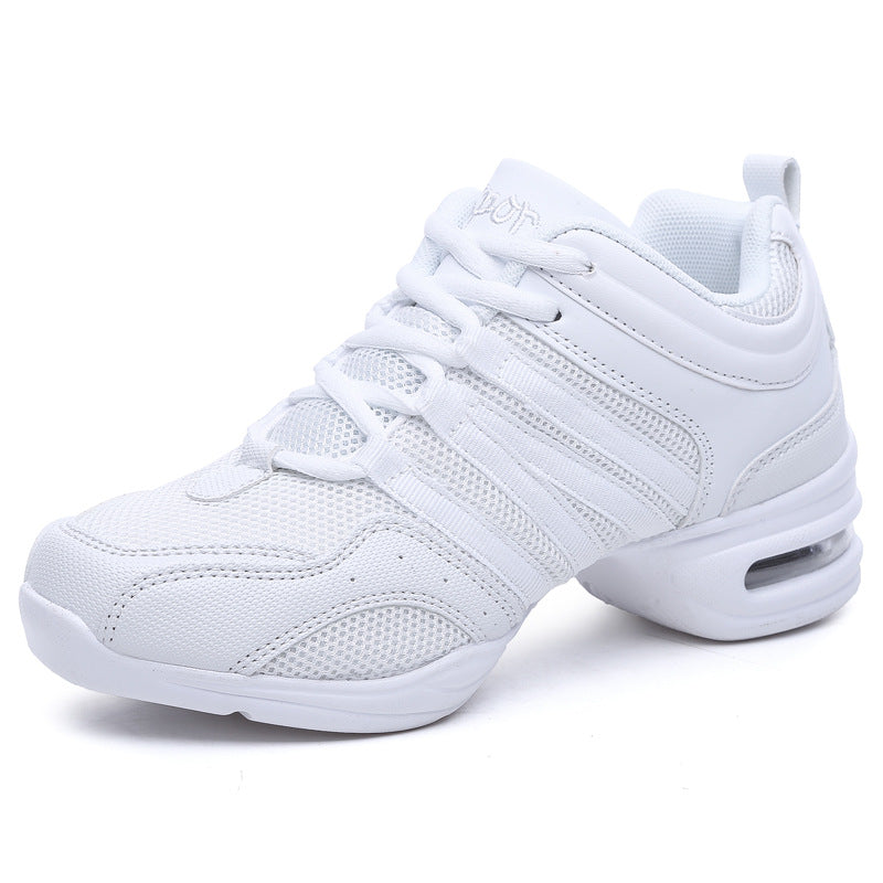 Women's Mesh Lace-up 4.5cm Heel Dance Sneakers Practice Dance Shoes JazDance