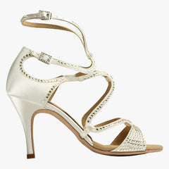 Women's Satin Customized Heel Latin Shoes Salsa Shoes Ballroom Dance Shoes