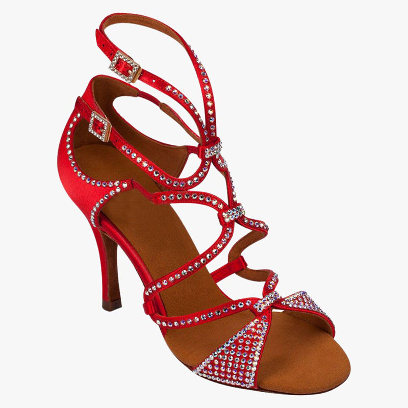 Women's Satin Customized Heel Latin Shoes Salsa Shoes Ballroom Dance Shoes