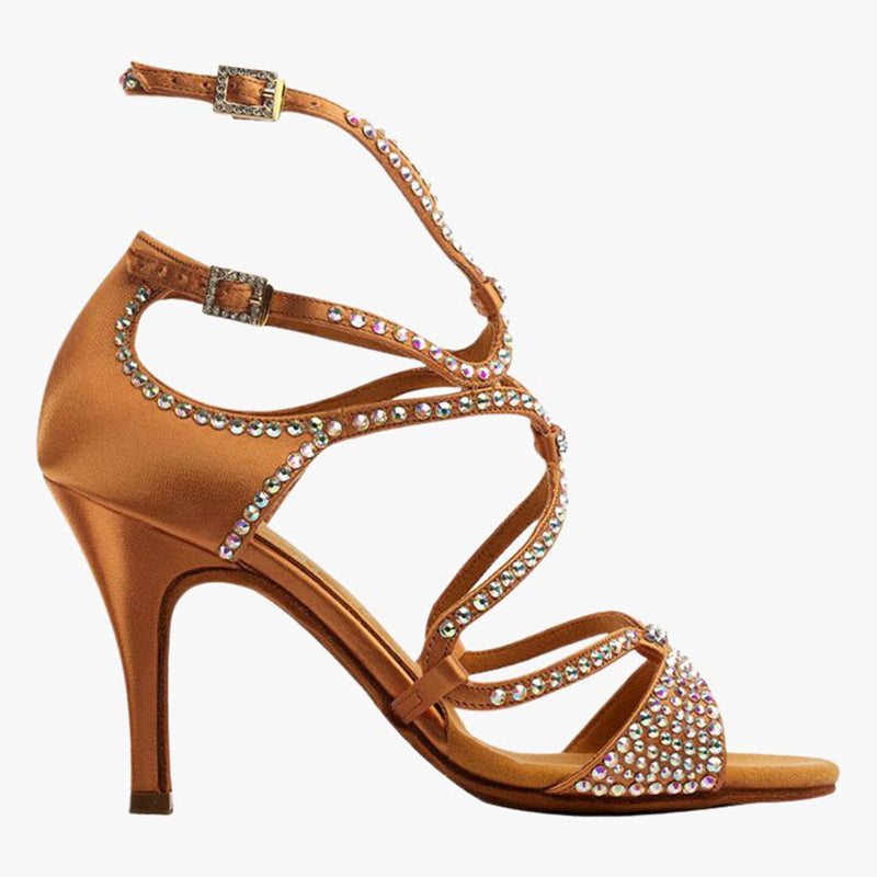 Women's Satin Customized Heel Latin Shoes Salsa Shoes Ballroom Dance Shoes