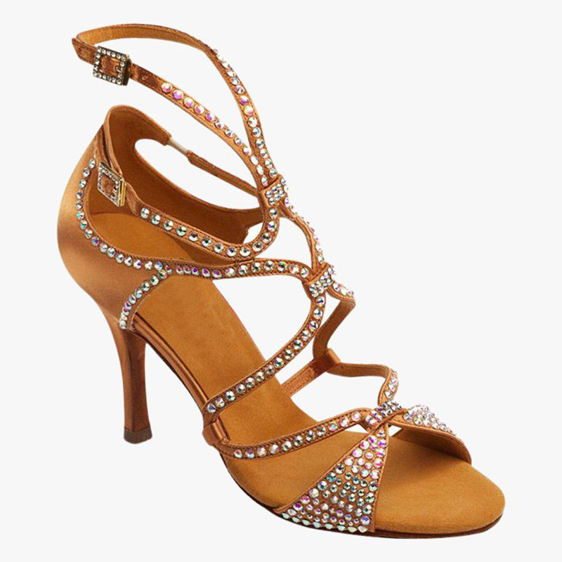 Women's Satin Customized Heel Latin Shoes Salsa Shoes Ballroom Dance Shoes