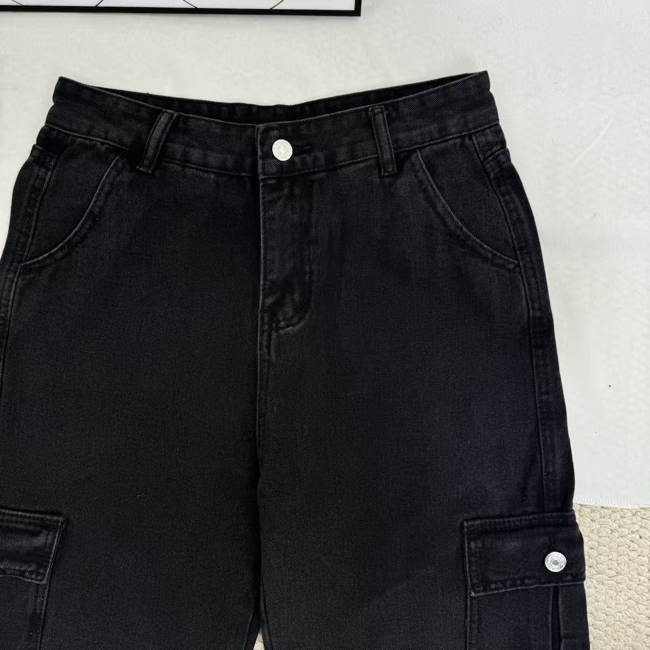 Stacked Straight-Leg Cargo Pants