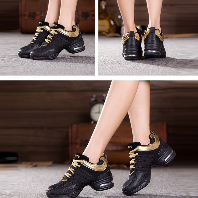 Women's Mesh 4.5cm Training Performance Practice Sneakers Dance Shoes JazDance