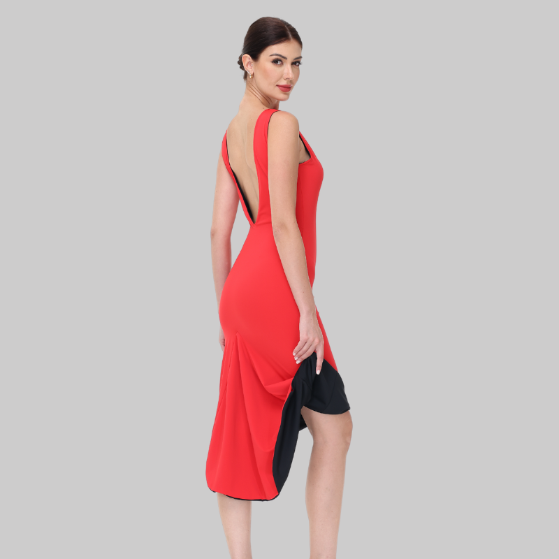 Customisable-Women's Performance Sleeveless Latin Salsa Dance Dress Competition Dress