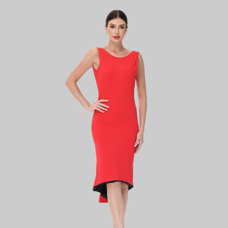 Customisable-Women's Performance Sleeveless Latin Salsa Dance Dress Competition Dress