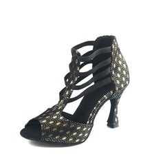 Women's Leatherette Customized Heels Dance Boots Salsa Dance Shoes