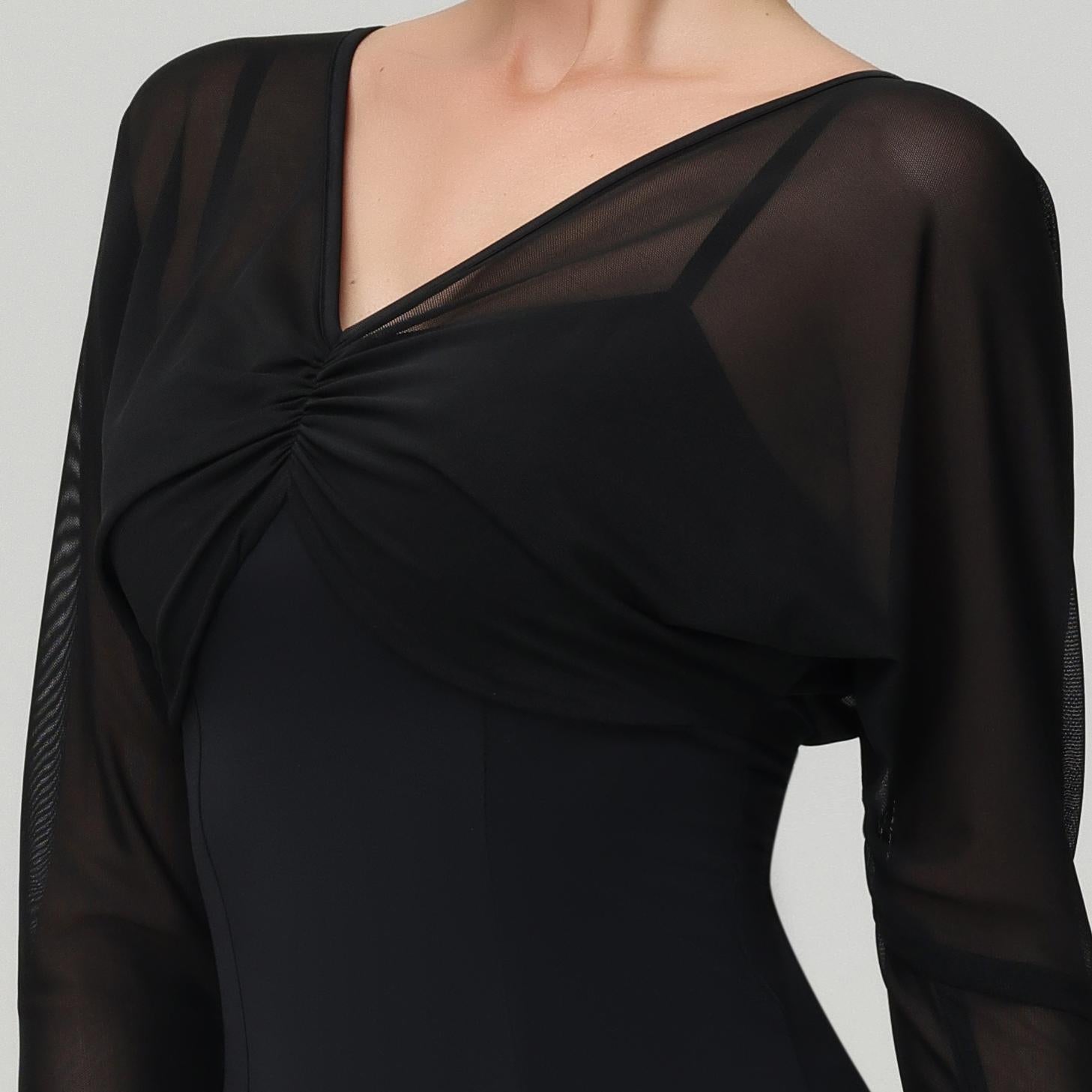 Customisable-Women's V Neck Long Sleeve WaltModern Ballroom Dance Dress Competition Dresses