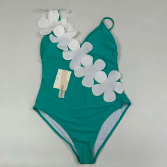 Flower-decorated swimming suit set