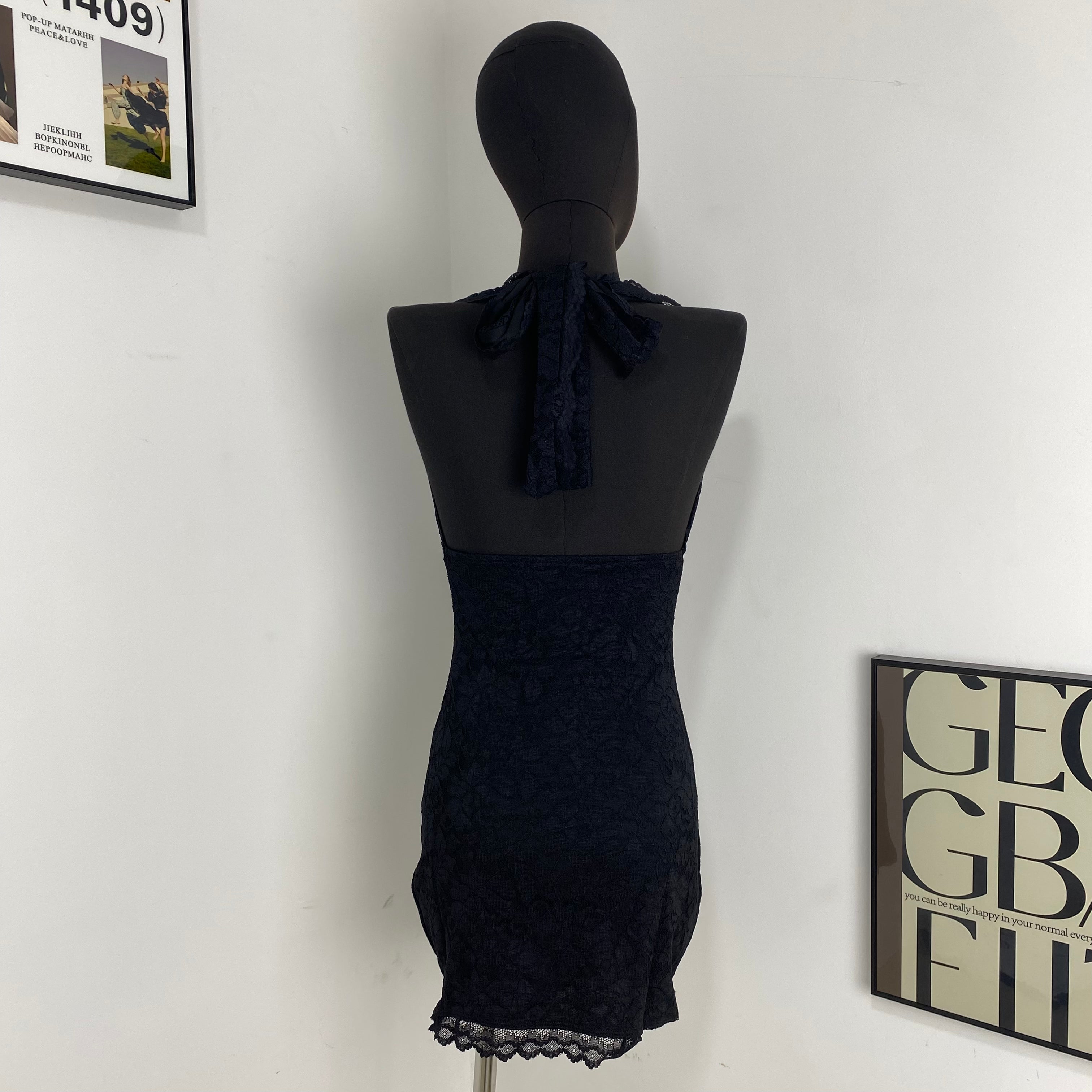 Halter Neck Lace Dress