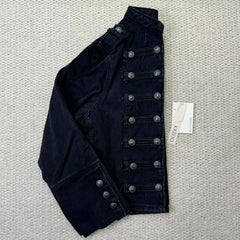 Standing collar long-sleeved denim jacket top
