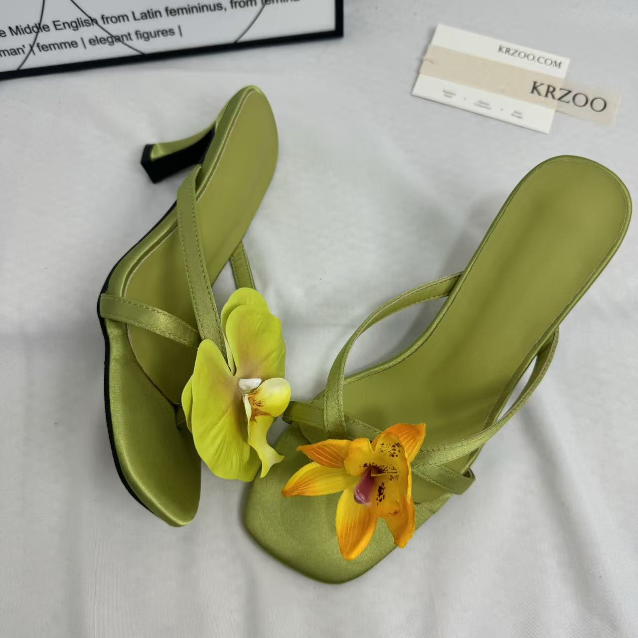 Handmade Asymmetrical Floral Sandals