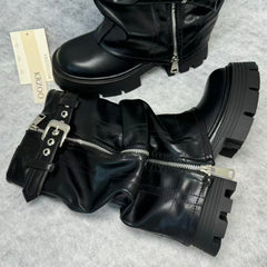 Knight boots - thick-soled and long-legged boots