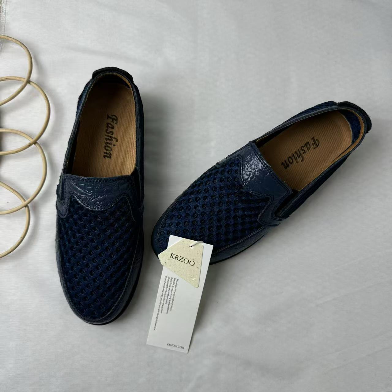 Breathable Mesh Leather Shoes