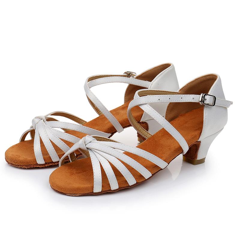 Women's Leopard Strappy 4.5cm Heels Ballroom Dance Shoes Latin Dance Shoes