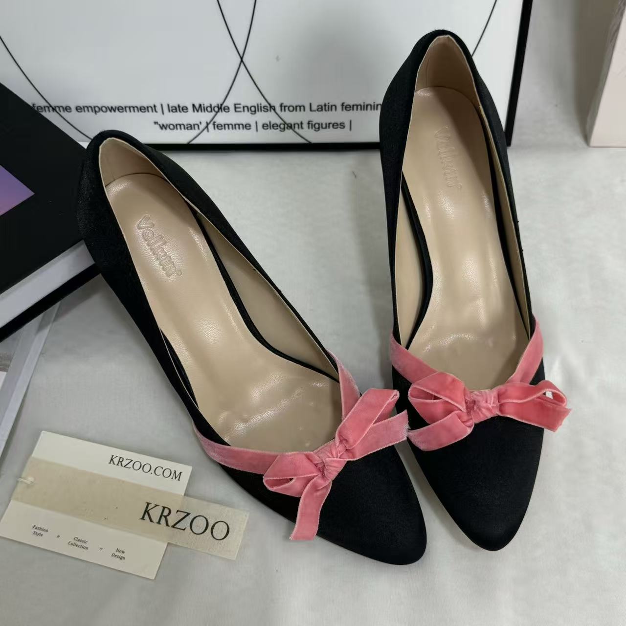 Bow-Knot Low-Cut High Heels