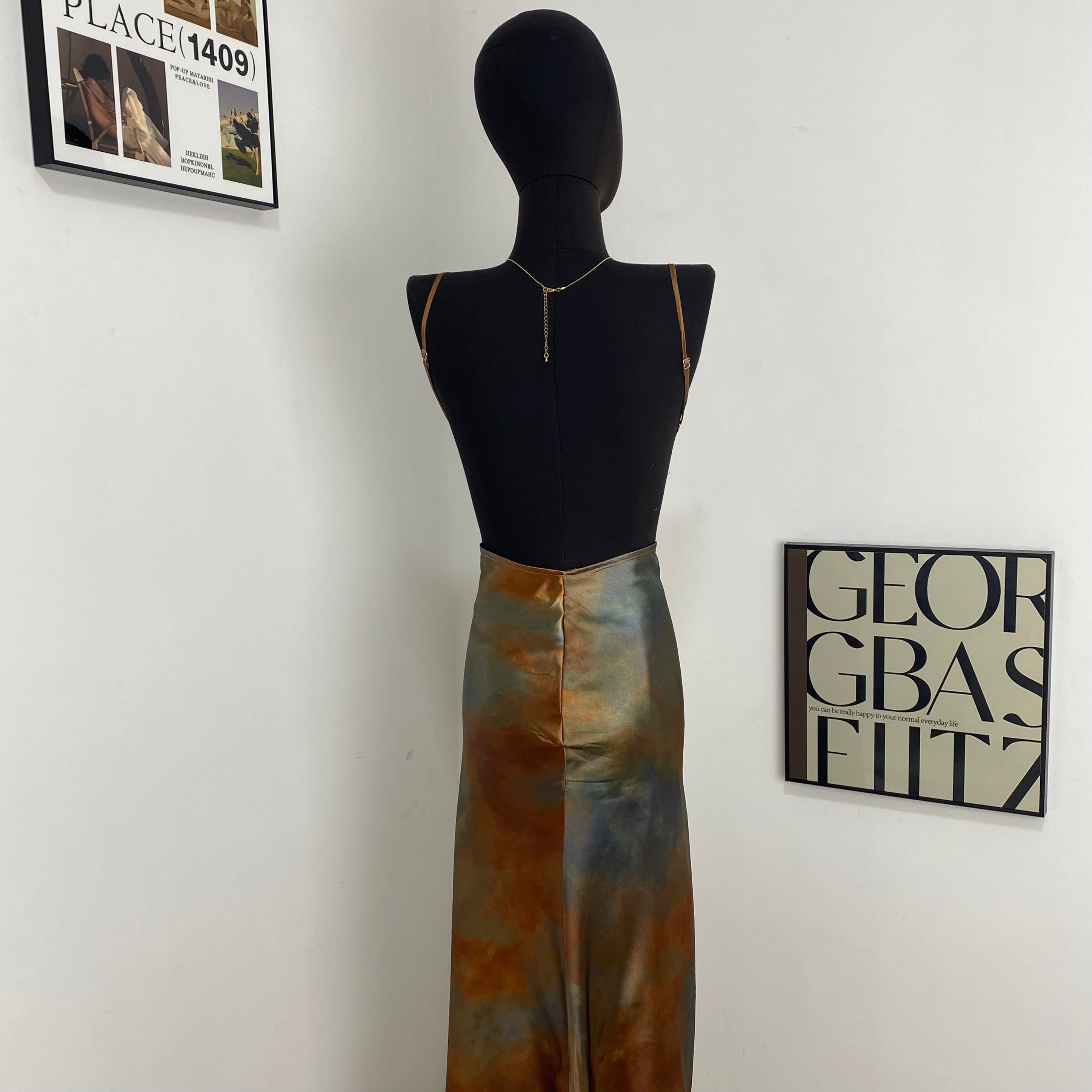 Rainbow Print Slip Dress