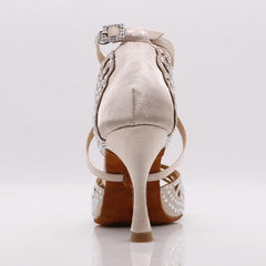 Women's Satin Customized Heel Salsa Latin Dance Shoes Ballroom Dance Shoes