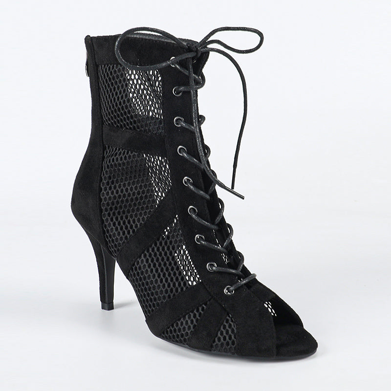 Women's Rubber Sole Customized Dance Heels Boots Salsa JazDance Shoes