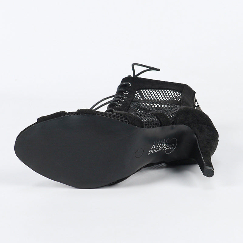 Women's Rubber Sole Customized Dance Heels Boots Salsa JazDance Shoes