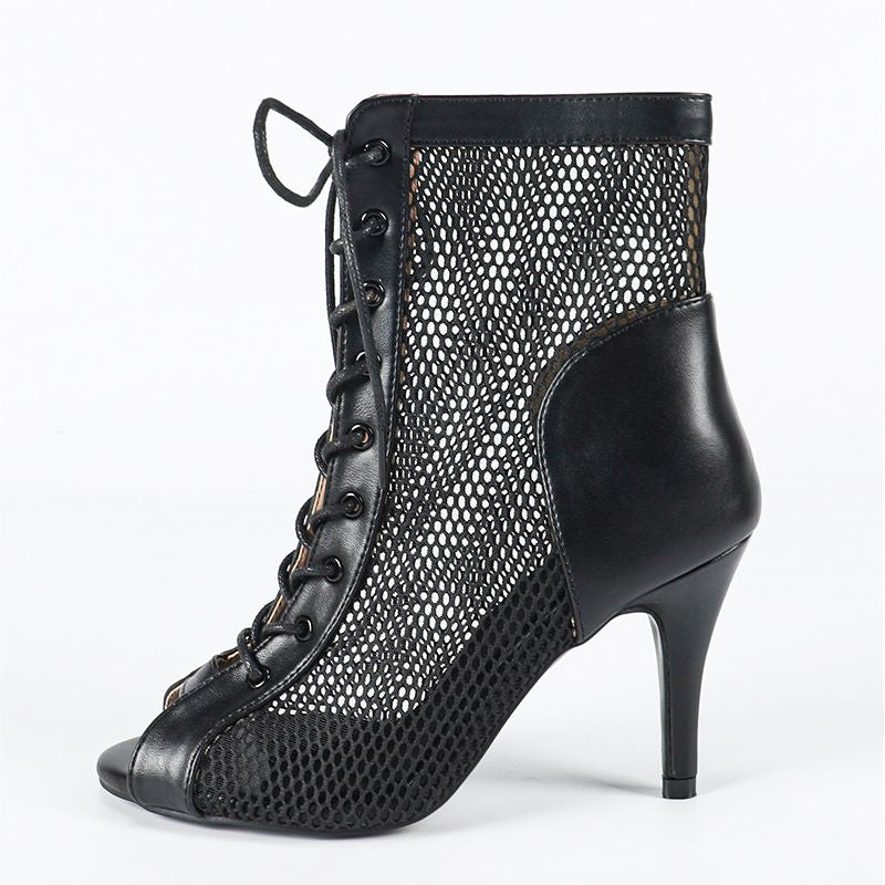 Women's Customized Heel Leatherette Rubber Heels Dance Boots JazStreet Sole Dance Shoes