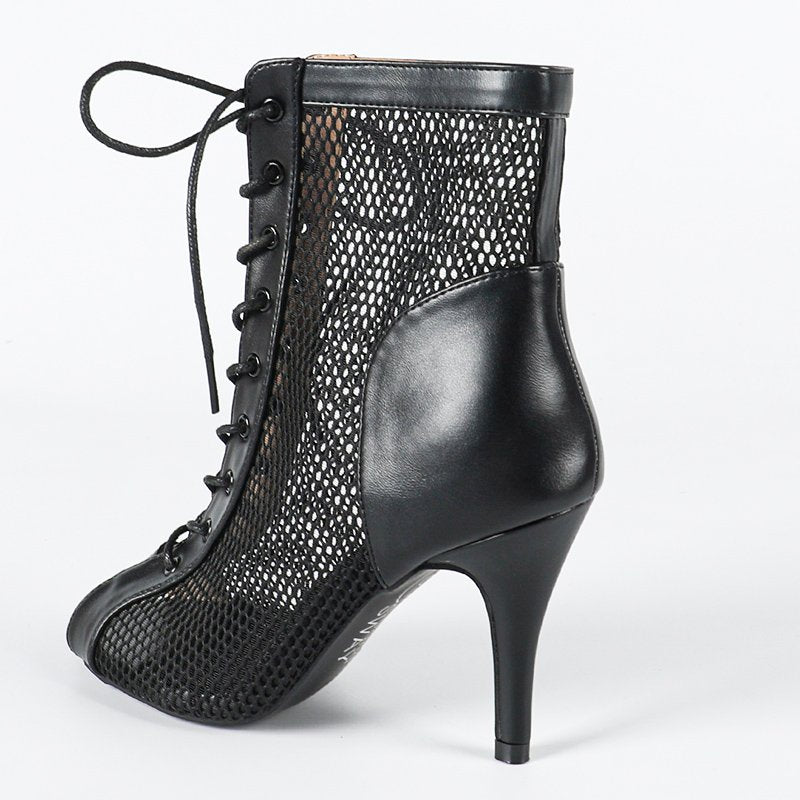 Women's Customized Heel Leatherette Rubber Heels Dance Boots JazStreet Sole Dance Shoes