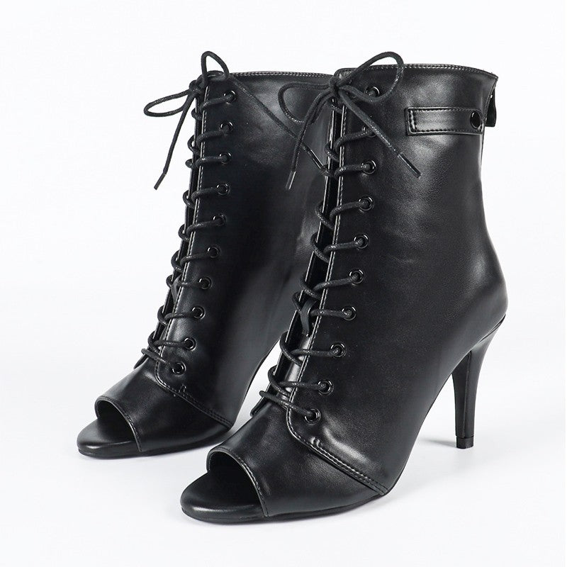 Women's Rubber Sole Customized Heel Dance Heels DanceBoots Salsa JazDance Shoes