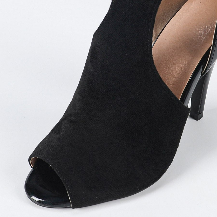 Women's PU Suede Customized Heel Rubber Sole Dance Boots Dance Shoes