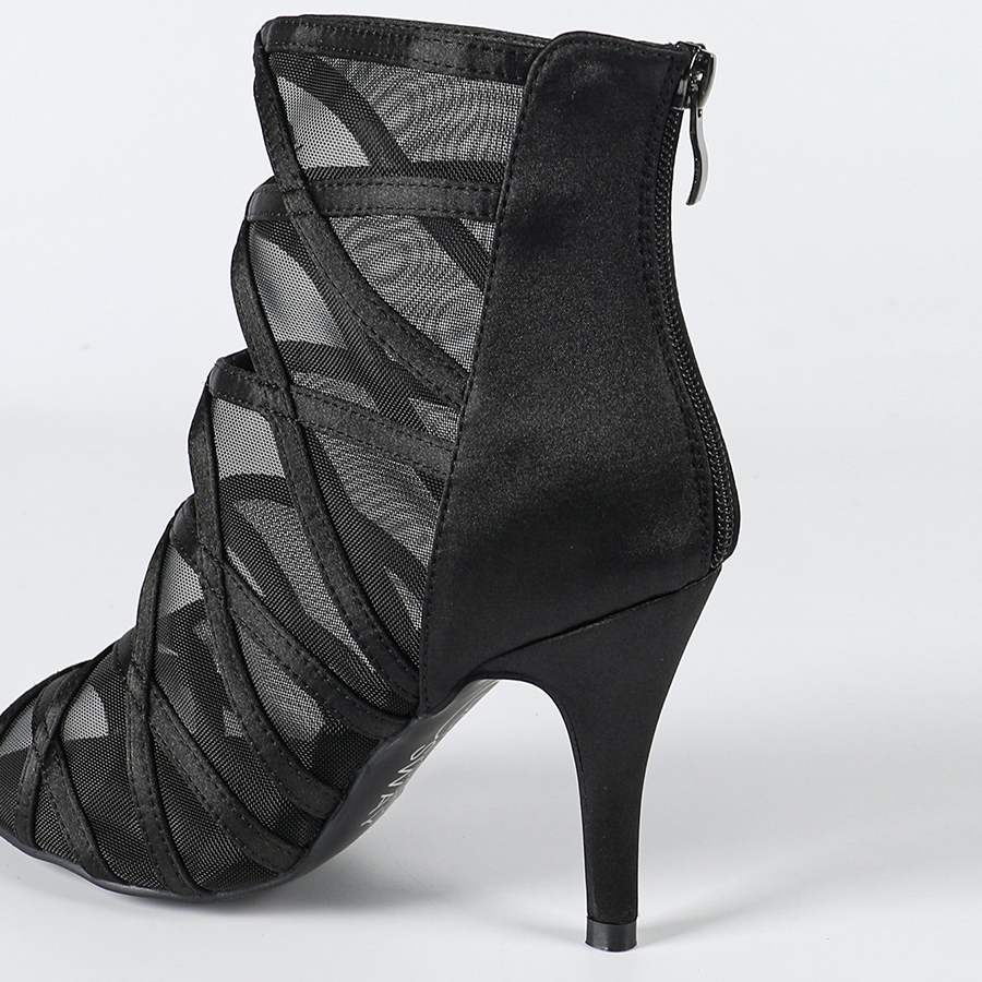 Women's Lace Customized Heel Rubber Sole Heels Dance Boots JazSalsa Dancing Shoes